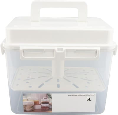 5L Fermentatiecontainer voor Kimchi en Jalapeños, Ideaal voor Thuisfermentatie en Inleggen