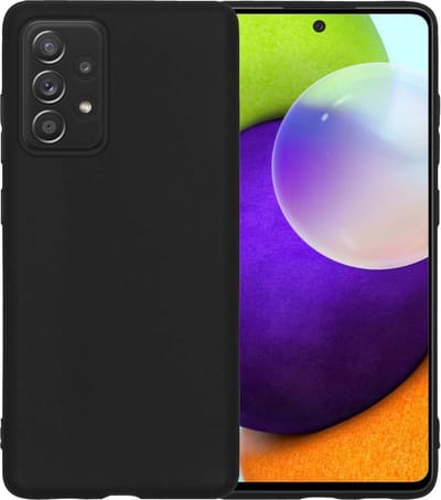 Hoesje - Geschikt voor Samsung Galaxy A52 - Sterk & Shockproof - Siliconen Case - Hoes Cover - Telefoonhoes - Zwart