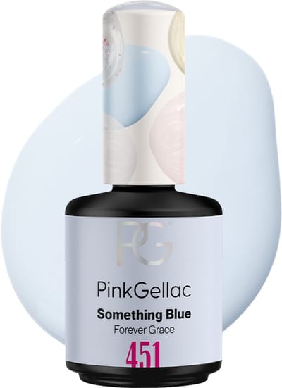 Pink Gellac Gellak - 451 Laced White 15ml - Blauwe Gel Nagellak - Gellac - Gel Nagels Producten - Bruiloft Editie