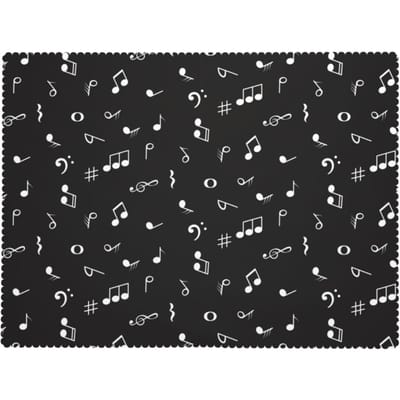 Muzieknoot Tafelkleed, Zwart en Wit Muziekliefhebber Rechthoekige Wasbare Cover voor Thuis Dinerfeest 100x140cm