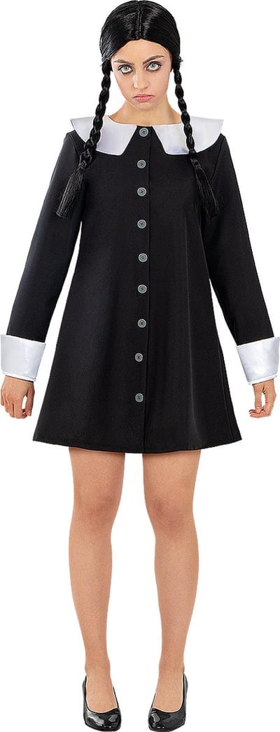 FUNIDELIA Wednesday Addams Kostuum - the Addams Family - Maat: S