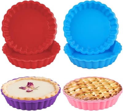 Taartbodemvorm van siliconen voor mini tartelette, 11 cm, anti-aanbaklaag, fruitcake, quiche, pie.
