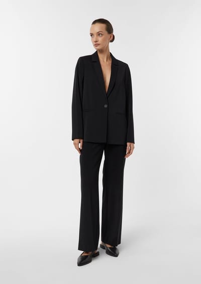 Stoffen broek met achterzak