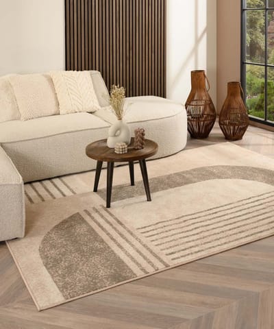 Abstract vloerkleed - Ease Echo beige 160x230