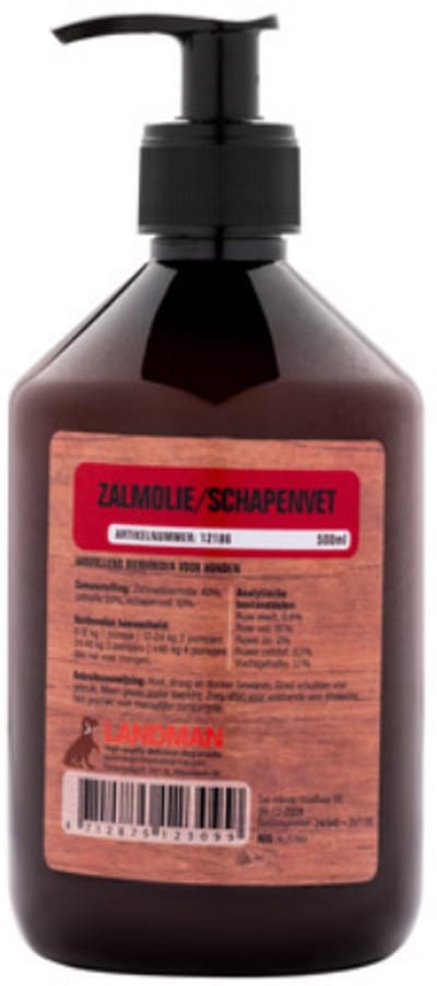 Pets Boutique Zalmolie & Schapenvet (500ml) - Supplementen Hond - Ondersteunt Huid, Vacht, Vitaliteit en Weerstand