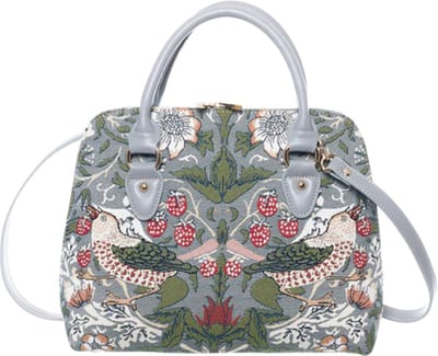 Handtas - Schoudertas - Strawberry Thief Grey - grijs - William Morris