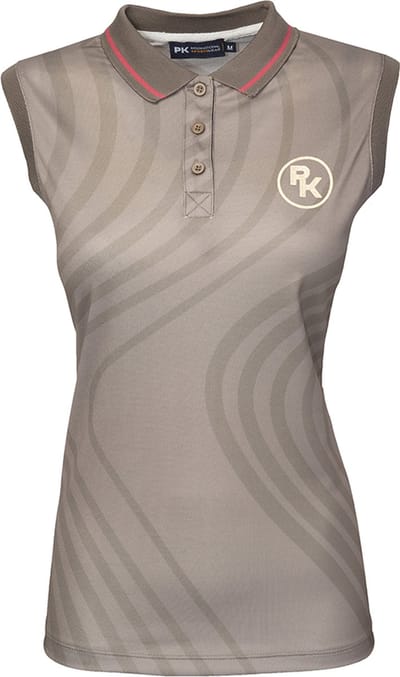 PK International - Technische Piqué Polo - Polo - Mouwloos - Prisco - Sepia - Grijs/beige - XS/34