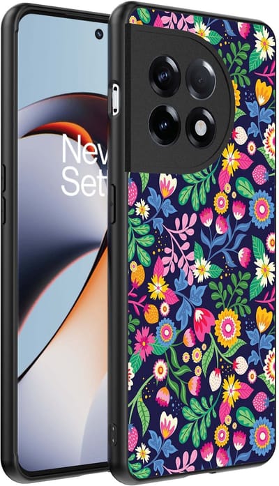 Smartphonica Telefoonhoesje Geschikt voor OnePlus 11R met bloemen opdruk - TPU backcover case flower design geschikt voor OnePlus 11R