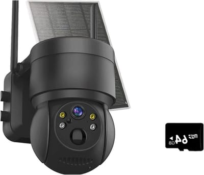 Beveiligingscamera Zonne-energie - Draadloze Camera Wifi - Woning Beveiligen - 4MP HD Blacklight Kleur - IP65 Waterdicht - One Color