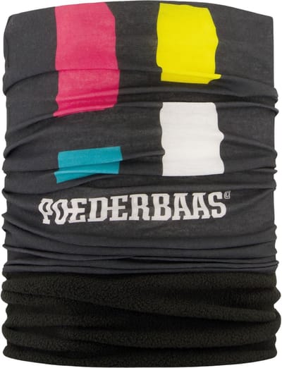 Poederbaas nekwarmer One Size - grote logo print, nekwarmer met fleece aan binnenzijde