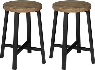 Eetkamerkrukken Vintaro - Set Stoelen - Industriële Stijl - Metalen Poten - Voor Eetkamer, Keuken, Restaurant & Café