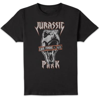 Jurassic Park Rex Punk Men's T-Shirt - Zwart - 5XL