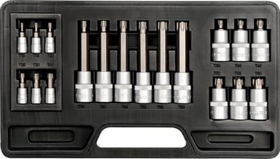 YATO 18-Delige Torx Doppenset (1/4 - 1/2)