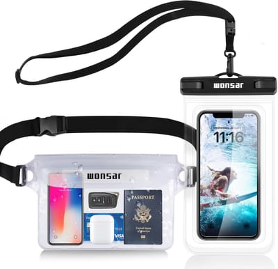 SnelShoppen - Waterproof Bag Pouch - Universele Waterdichte Telefoonhoes - Ideaal voor Strand, Zwemmen, Watersport, IPX8, 10m Diepte, Bescherming tege