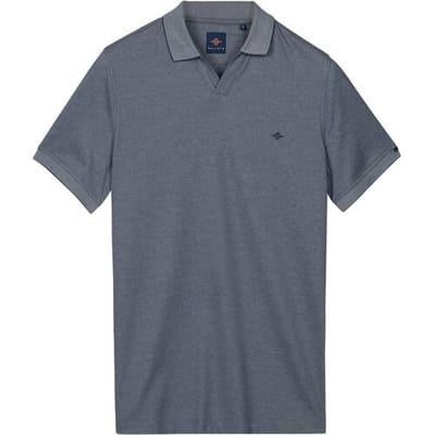 Baileys Polo Two-Tone No-Button Collar Indigo Blauw / male