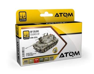 AMMO by Mig Jimenez Hobbyverf Acrylverf - MIG 20736 ATOM - IDF Tank Kleuren - Acryl Set 6x20ml Verf set - 6x 20 ml