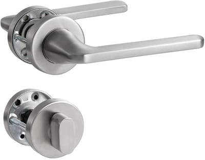 Ibenzoa® Stijlvolle zilverkleurige deurklink voor binnen- en buitendeuren met ronde rozet