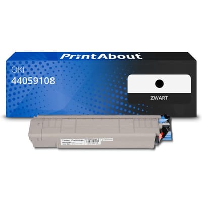 PrintAbout huismerk Toner 44059108 Zwart Geschikt voor OKI