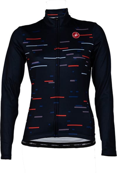 Castelli Fietsshirt lange mouwen Dames Blauw - THERMAL LS W JERSEY SAVILE BLUE-S