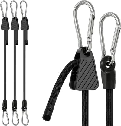 Robuuste Elastische Spanners met Karabijnhaak - 3 Stuks - 100 cm - Ideaal voor Bagage, Kamperen en Tenten