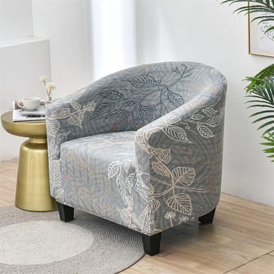 Spandex kuipstoelhoes geometrisch bedrukte clubfauteuil hoes elastische wasbare zithoesbeschermer voor woonkamer thuis