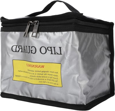 Brandwerende Batterijtas - Veilige Opbergtas - Batterijen Opladen - Explosie- en Stralingsbescherming - 19 x 15 x 5 cm - Zwart
