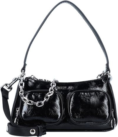 REPLAY Schoudertas Shoulder Bag Shiny Black Zwart