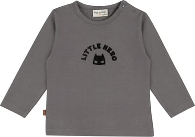 Frogs and Dogs - Little Hero Baby Shirt Hero | Smoked Pearl - Katoen - Maat 50/56