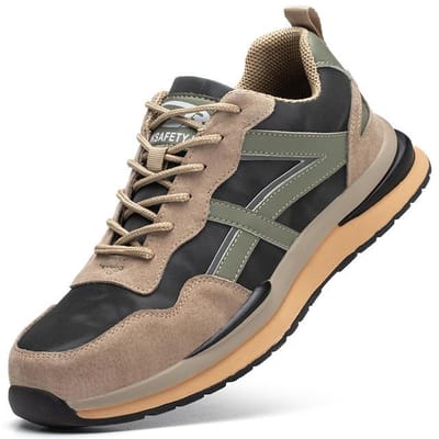 Nieuwe Werk Sneakers Heren Veiligheidsschoenen Werkschoenen Onverwoestbaar Stalen Neus Laarzen Waterdicht Anti-Prik Werkschoenen Voor Mannen Size 44(foot 27cm)
