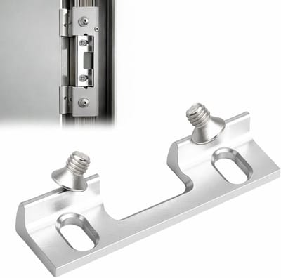 Verstelbare sluitplaat connector 46 x 14.4 x 9 mm met schroefgaten voor standaarddeuren, geschikt voor metalen deuren en eenvoudig te installeren