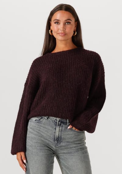WITHBLACK Wblophelia Ls Pullover Truien & vesten Dames - Sweater - Hoodie - Vest- Bordeaux - Maat XL
