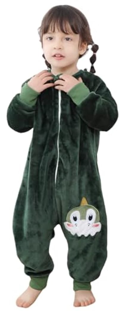 Warme flanellen slaapzak met voetjes voor kinderen van 0-6 jaar - comfort en stijl voor zowel jongens als meisjes