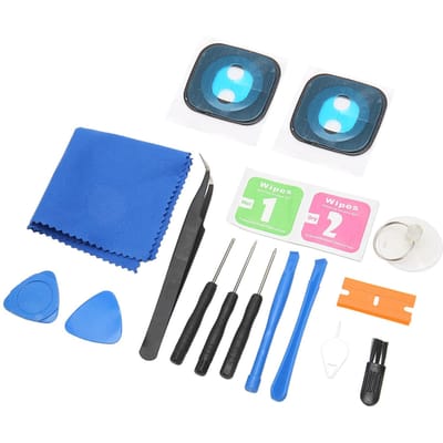 Vervanging Glas Achtercamera Professioneel Achtercamera Glas met Lijm Vooraf Geïnstalleerd Repareergereedschap voor Galaxy S9 blue