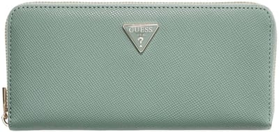GUESS portemonnee Serenova SLG Large Zip Around Wallet Light Sage mintgroen