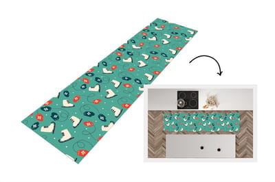 Keukenloper - Loper keuken - Schaatsen - Winter - Patronen - 200x50 cm - Keukenloper vinyl
