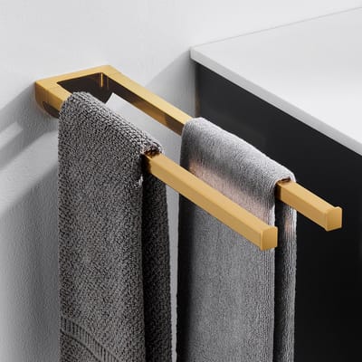 Auralum Max Dubbel Handdoekenrek - Zilver - Geen Boren Nodig - Luxe Design - Voor Badkamer & Keuken
