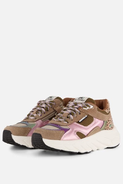 BunniesJR 225842-408 Meisjes Lage Sneakers - Roze - Leer - Veters