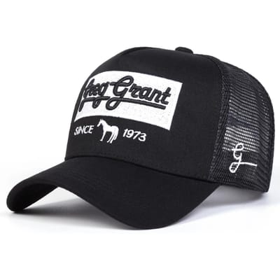Unisex Sinds 1973 Letterborduurwerk Baseball Net Caps Verstelbare Casual Hoeden Lente En Zomer Buiten Zonbescherming Hoed black