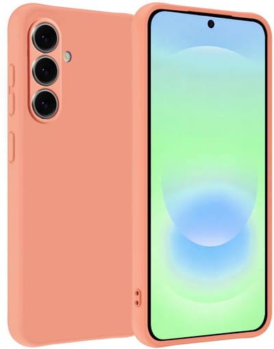 Hoesje Geschikt voor Samsung Galaxy A37 - Sterk & Shockproof - Hoes Cover - Siliconen Case - Perzik
