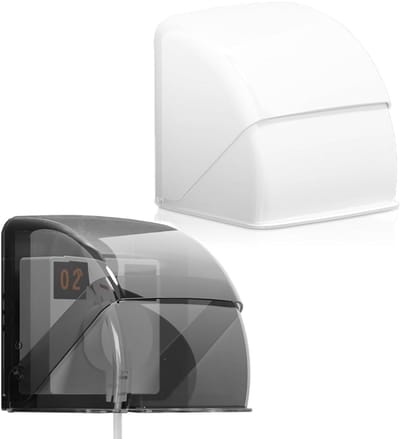 2 Stuks Schuifbare Afdekking Voor Stopcontact - Waterdichte Stopcontactafdekking - Waterdichte Beschermbox - 10 X 10 X 9.3 Cm - Badkamer Stopcontact Afdekking - Schakelaar Beschermhoes - Stopcontact Accessoires - Wit, Transparant Zwart