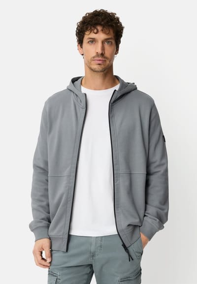 camel active Sweatjack with pockets - Maat menswear-XXL - Grijs