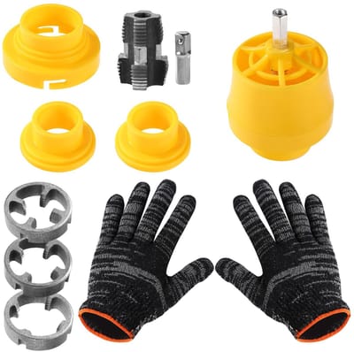 Dailygoods - PVC Pijp Draadsnijset met Handschoenen voor Elektrische Boormachine