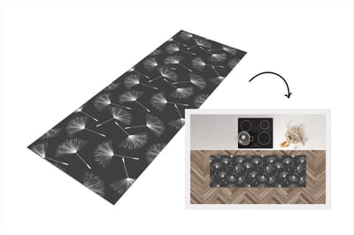 Keukenloper - Loper keuken - Design - Paardenbloem - Plant - 150x50 cm - Keukenloper vinyl
