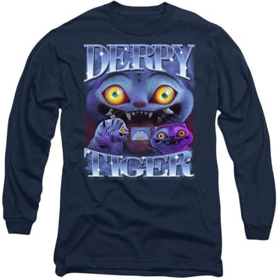 K-Pop Demon Hunters Unisex T-shirt met lange mouwen voor volwassenen (Marine)