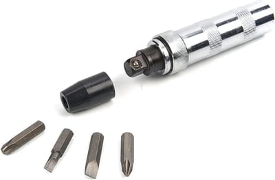 HBM 5-delige slagschroevendraaier set met metalen opbergbox, sleufkop en Philips, 1/2 inch staal