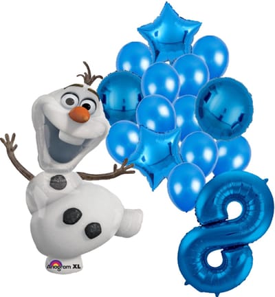 Olaf Frozen ballon set - 58x104cm - Folie Ballon - Olaf - Frozen - Themafeest - 8 jaar - Verjaardag - Ballonnen - Versiering - Helium ballon