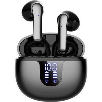 Bluetooth Oordopjes - OUTUOTWQ - Draadloos 5.2 - Ruisonderdrukking - Waterdicht - Zwart zwart