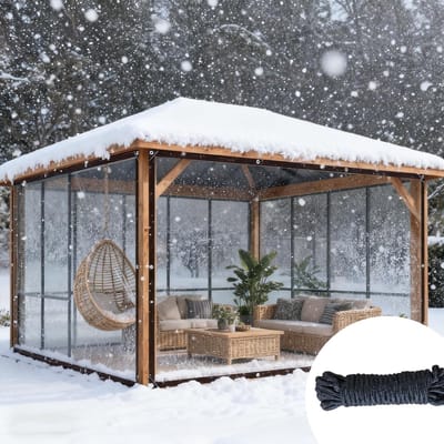 Unyqoos® Transparant en afdekzeil voor tuin, terras en kas bescherming