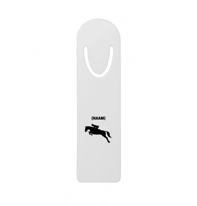 Hacebo® - Paardrijden met eigen naam metalen boekenlegger - Paardrijden - Paardrijder - Sport Bladwijzer boekenleggers - 12.7 cm x 3.2cm