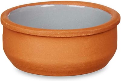 La Dehesa Tapas/creme brulee serveer schaaltjes - 6x - mini - terracotta/grijs - 8 x 4 cm